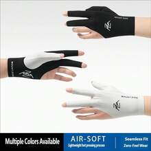 1pc High-Quality Snooker Left/Right Hand 3-Finger Open-Style Billiard Glove, Suitable For Women And Men, Highly Elastic Breathable Non-Slip - Multicolor - View 4