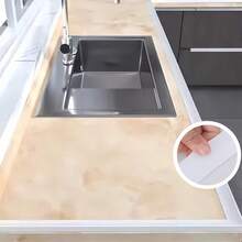 1 pieza 1m/2m Tira selladora autoadhesiva de silicona para el borde del fregadero de la cocina, barrera de agua para encimeras de tocador de baño - Multicolor - Ver 10