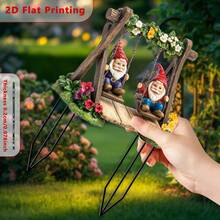 2D Decoração de Rede de Jardim Plana - Padrão Floral Verde Plástico, Adequado para Colocar Dentro e Fora Durante o Halloween, Pode Ser Usado para Plantas em Vasos, Gramados e Quintais (Sem Necessidade de Energia), Decoração Autônoma Interna/Externa, Adequado para Uso em 11 Festivais - plástico - Visão 3