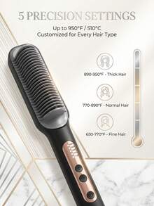 SOKANY Heated Hair Straightening Brush - Gently Cares For Your Hair, Easily Creating Smooth, Straight Hair. Designed For Women, Can Also Create Wavy Hairstyles, Making It A Must-Have Gift For Your Girlfriend On Valentine's Day. - View 6