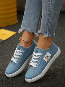 Women's Flat Breathable Casual Shoes, Fashion Sneakers For All Seasons - Blue - View 4