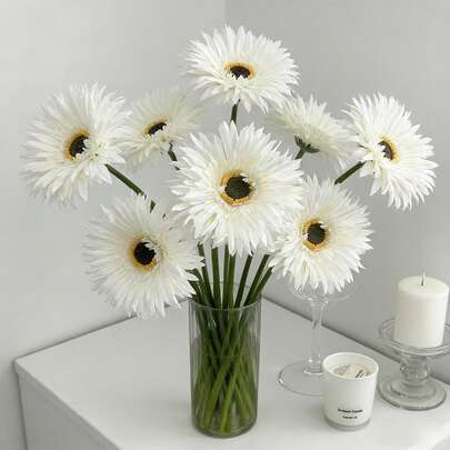 1支/3支装仿真蒲公英、牡丹、雏菊丝绸花束，婚礼新娘花束，桌面装饰，适用于家居、办公室、浴室、农舍、厨房、餐桌，情人节、生日、毕业典礼、秋季装饰