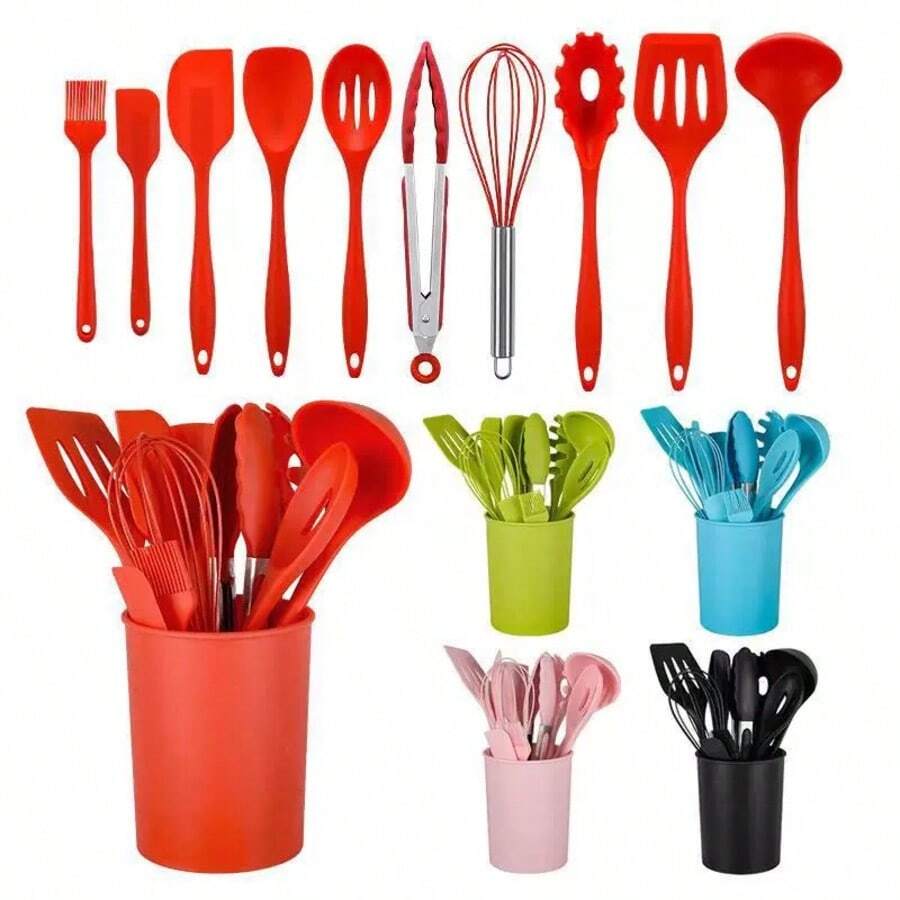 Nonstick Silicone Whisk, High Heat Resistant Silicone Whisk, Household Silicone Kitchen Utensil - Multicolor - View 1