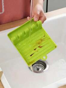 1 pièce Repose-cuillère multifonctionnel antidérapant et résistant à la chaleur en silicone, support de rangement pour ustensiles de cuisine, adapté pour la cuisson, la pâtisserie, la friture, convient pour les restaurants et les hôtels - Multicolore - Voir 7