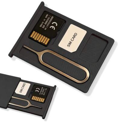 3D Printed Sliding SIM Card Storage Box - Portable Shock-Proof Multi-Functional Design, Travel Carrying Case