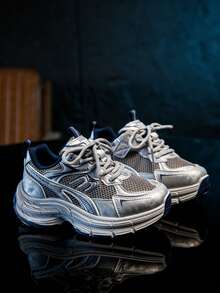 2026春秋新款男女童运动鞋，儿童透气网面运动鞋，休闲跑步鞋 - 灰色 - 查看 6