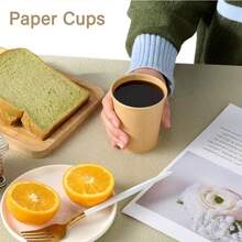 20/40个装马卡龙棕色烘焙纸杯，大容量加厚防油耐热纸杯蛋糕衬垫，高品质甜点杯，适用于家庭烘焙、派对、婚礼、毕业典礼及其他聚会。 - 棕色 - 查看 3