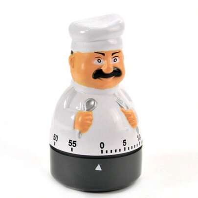 Temporizador de cocina, contador de tiempo, temporizador de chef para cubiertos, temporizador de plástico