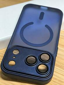 1pc Luxury Minimalist Frosted Transparent Soft TPU Phone Case, Suitable For IPhone 17 Air 16 15 14 13 12 11 Pro Max Plus - Royal Blue - View 4