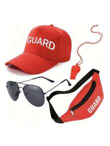 Bộ trang phục cứu hộ gồm 1 món: phao hơi, còi, kính bảo hộ và mũ điều chỉnh được; trang phục hóa trang cứu hộ dành cho người lớn, phù hợp cho cả nam và nữ, tuyệt vời cho hồ bơi, lễ hội Halloween, tiệc hóa trang, bãi biển và nhiều dịp khác. - Đỏ - Xem 17