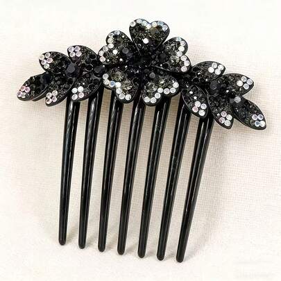 Elegante pasador de cabello de plástico ABS con rhinestones, accesorio de cabello sofisticado para todas las estaciones