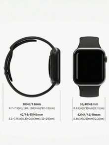 6条/套 透气柔软硅胶运动表带，优雅时尚礼品套装，兼容 Series 11/10/9/8/7/6/SE/SE2/Ultra（38mm、40mm、41mm、42mm、44mm、45mm、46mm、49mm） - 42mm(Series 123)/44/45/46/49mm - 查看 3