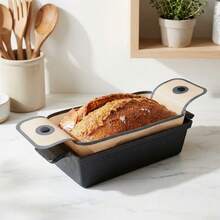 1/2pcs Silicone Baking Mat With Long Handle For Easy Transfer, Reusable Silicone Baking Pad, Baking Tray Liner, Bread Sling For Loaf Pan, Dough Transfer Pad Parchment Paper Alternative, Fits 9x5, 9.5x5 And 10x5 Inch Bread Baking Pans - Multicolor - View 4