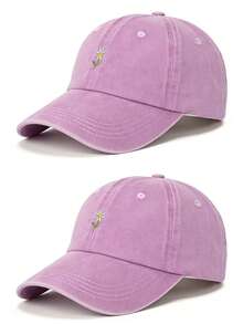 1pc Unisex Embroidered Daisy Washed Baseball Cap, Lightweight Breathable Adjustable Sun Protection Sports Hat Suitable For Spring, Autumn Outdoor Activities Like Travel, Hiking, Cycling - Embroidery - View 19