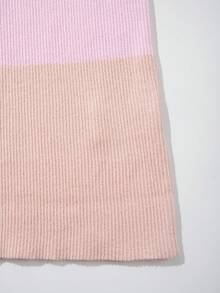 性感修身条纹粉色抹胸针织连衣裙，适合春、夏、秋季穿着 - 粉色 - 查看 9