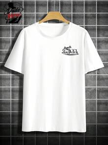 This Von Duch-Themed Retro T-Shirt Is Made Of 180g 100% Pure Cotton. It's A Men's Short-Sleeved T-Shirt, Soft And Skin-Friendly, Unisex. A Perfect Gift For Chinese New Year, Valentine's Day, St. Patrick's Day, And The World Cup, It Embodies Modern Aesthetics, Creating A Natural, Stylish, And Cool Y2K Style-Simple Yet Creative. This Men's Casual Sports T-Shirt Is An Essential Short-Sleeved Item For Spring And Summer. Affordable And Comfortable, It's The Perfect Gift For Men. Whether For Everyday Wear, Outdoor Activities, Or Street Style, It's An Ideal Choice For Sportswear. - trắng - Xem 2