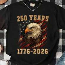 250th America Anniversary Shirt, US 250 Years Sweatshirt, We The People Shirt, Vintage Independence - 黑 - 查看 1