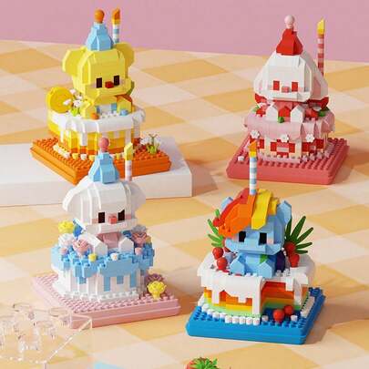 300+ Pcs Mini Cute Pet Building Blocks Toy, Adorable Pet Cake Box Animal Building Blocks Set, Creative DIY Building Blocks Toy, Home Decor, Ideal For Birthday, Halloween, Thanksgiving, Christmas Gifts