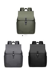 1个新款简约大容量商务旅行笔记本电脑背包，男士日常通勤大学生背包 - 彩色 - 查看 8