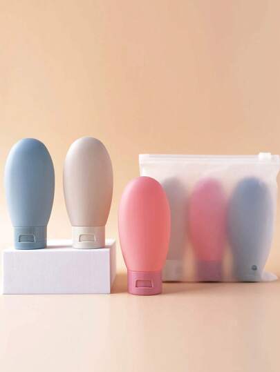 1PC Travel Bottle Bag Set 60/100 ML Makeup Shampoo Shower Gel Soft Bottle Empty Bottle Facial Cleanser Skin Care Hand Cream