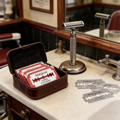 High Quality Double-Sided Stainless Steel Razor Blades, Manual Razor Blades, Eyebrow Trimming Blades, Sharp And Material Blades, High Cost-Effectiveness, Portable And Non Irritating For Travel, Suitable For Both Men And Women