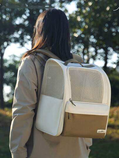 VITAMKAN Breathable Pet Backpack, Outdoor Portable Large Capacity Pet Carrier Bag For Cats