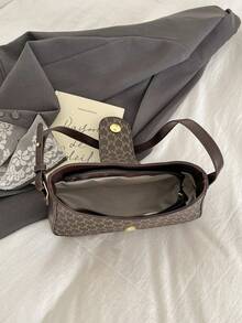 2026 Fashion New Niche Design Women Underarm Bag, Casual Retro Baguette Shoulder Bag - Coffee - View 4