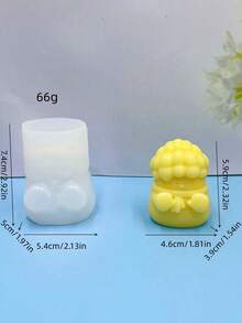 新款圣诞雪人瑜伽姿势蜡烛硅胶模具，DIY圣诞泡泡雪人香氛蜡烛硅胶模具 - A-白色 - 查看 2