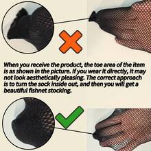 Fishnet Stockings 3-Pair Set 0-3XL, Plus Size Sexy Large Medium Small Mesh Tights For Fashion Party Date Holiday Outfits GQHZ - Màu đen - Bộ 3 đôi - Xem 7