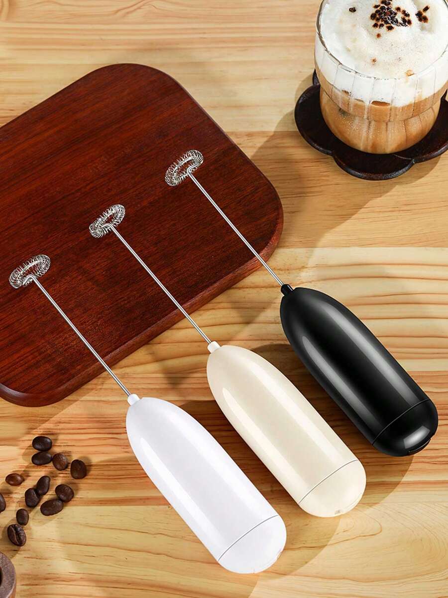 Espumador de leche eléctrico, espumador de leche manual, espumador de leche mini, agitador de café, mezclador de bebidas de acero inoxidable apto para café, latte, capuchino, matcha, chocolate caliente, espumador de leche portátil, espumador de leche eléctrico inalámbrico mini cafetera - Multicolor - Ver 1