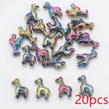 20 chiếc/gói Mặt dây chuyền hình hươu cao cổ bằng thủy tinh có lỗ ở giữa, kích thước 12*16mm, phụ kiện trang sức DIY hình động vật dễ thương, thích hợp làm móc khóa, trang trí xe hơi, dây đeo điện thoại. - Hươu cao cổ 12*16mm - Xem 14