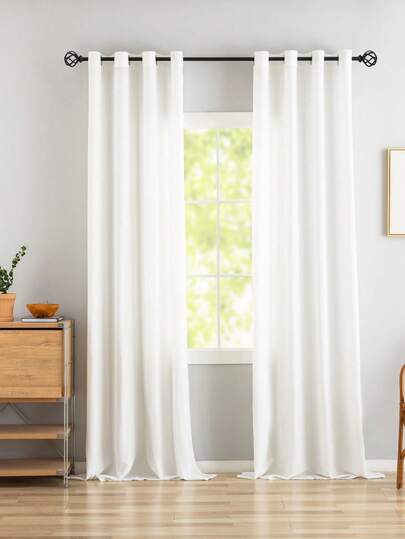 2026 New Sheer Voile Curtain Fabric, Translucent Not See-Through Shading White Curtain For Balcony, Living Room, Floating Window, 1/2 Piece