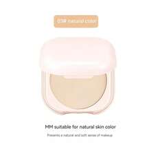 Polvo fijador para Control de aceite, ajuste de maquillaje, brillo, tono de piel, polvo fijador con espejo, polvo de maquillaje portátil compacto - Blanco marfil - Ver 6