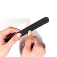 10pcs Professional Double-Sided Nail File Set, Including 100/180 Grit Black Nail Files And Buffers. Washable Double-Sided Nail Files Suitable For Natural Nails And Acrylic Nails DIY Salon Use. - Multicolor - View 4