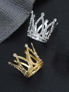 1/3pcs Crown Shaped Rhinestone Cake Toppers - Color - View 4