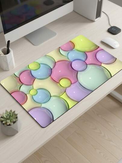 Large Size Mouse Pad, Waterproof Non-Slip Smooth Fabric Surface, Macaron Colorful Bubble All-Over Pattern, Suitable As Keyboard Pad, Desk Mat Or Book Stand, Ideal For Gamers, Office And Dorm Use, Compatible With Mouse And Trackball, Great Gift For Gamers, Electronics > Computer & Office > Mouse Pads & Wrist Rests > Mouse Pads