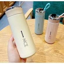 Fashionable Nisi Double-Layer Glass Insulated Water Bottle, Minimalist & Practical Cup, Holiday Gift - Green - View 2