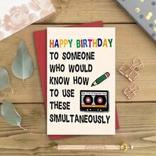 Funny Birthday Card Banquet Gift Gift Card Suitable For Family Friends Male/Female 10 12 20 30 38 40 42 50 52 60 62 70 75 80 82 90 Age Group Friendship Gift Party Classmate Mr./Ms. Funny Family Son Daughter - Multicolor - View 2