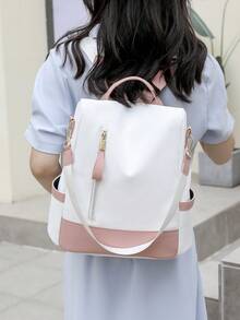 New Chinese Style Butterfly Print Sweet Women Backpack, Fashion, Suitable For Students, Commuting, Minimalist Outdoor Anti-Theft Waterproof Travel Multifunctional Bag - Pink - View 6