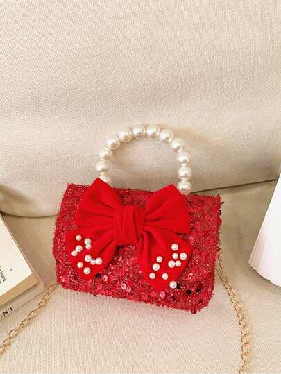 2026新年儿童斜挎包，可爱设计，公主风，时尚，红色