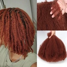 Tóc nối xoăn hỗn hợp kiểu châu Phi, dài 28 inch, nặng 100g, thích hợp để tết tóc, làm tóc dreadlocks, tết tóc nhỏ và sửa chữa, kiểu tóc xoăn mềm 4C. - Nhiều màu - Xem 12