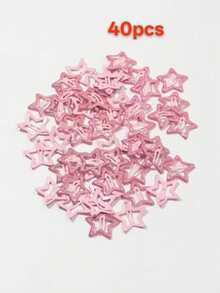 10/20/40个装 女士粉色星星时尚基础款发夹 - 粉色 - 查看 7