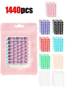 1440pcs Cartoon Color Concealer Stickers - Pink, Black, White, Blue, Purple, Green, Star Shaped Concealer Stickers, Essential For Photography, Suitable For Parties, Gatherings, Decoration, Vanity, Travel, Bedroom, Great Gift And Giveaway, Affordable Price - Multicolor - View 11