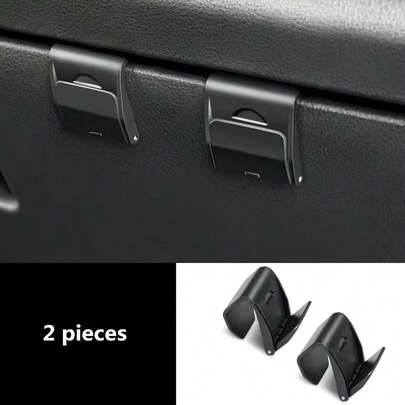 2个装汽车副驾驶手套箱挂钩，手套箱收纳挂钩，适用于手提包、钱包、雨伞等，汽车内饰收纳整理，通用型，适用于SUV、轿车、卡车