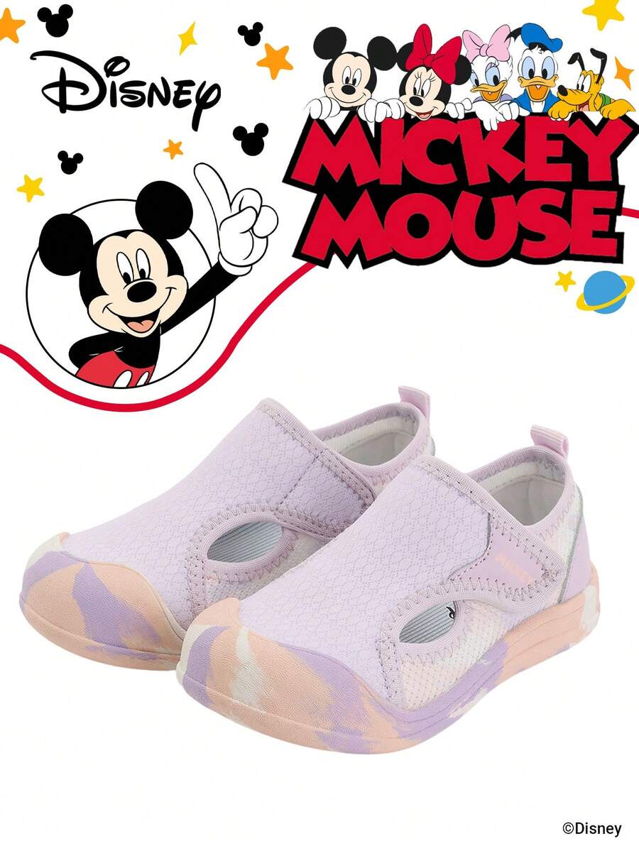 Authorized Collaboration With Mickey Mouse | A Pair Of Disney Children's Sneakers, Suitable For Daily, Festival, Sports, And Outdoor Wear. It Fits The Foot Comfortably, Is Anti-Slip, Wear-Resistant, And Breathable (Boys' Sneakers, Boys' Board Shoes, Children's Sneakers, Girls' Sneakers, Girls' Board Shoes) - Purple - View 1