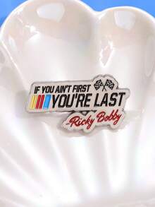 QTHOPE 卡通英文字母“如果你不是第一”趣味创意金属胸针，服装配饰徽章 - 彩色 - 查看 6