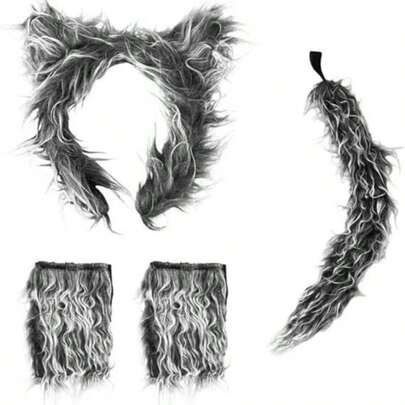 Brand New High-Popularity Fashion Unique Multifunctional Suitable For Various Occasions. Wedding, Ball, Stage Performance, Exhibition - This Adorable Wolf Ear And Tail Headband Set Is Perfect For Attending Balls Or Any Animal-Themed Parties. This Is A Headpiece Accessory Suitable For Various Events.