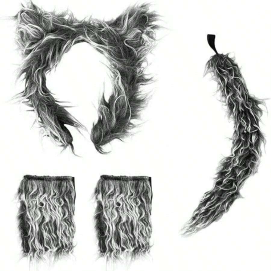 Nouveau produit à la mode très populaire et multifonctionnel, convenant à diverses occasions. Mariage, bal, représentation sur scène, exposition - Cet adorable ensemble de serre-tête à oreilles et queue de loup est parfait pour assister à des bals ou à toute fête à thème animalier. C'est un accessoire de coiffure adapté à divers événements.