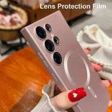 Hadaasi 1个豪华磁吸手机壳，兼容三星Galaxy S26 Ultra/S26 Plus/S26/S26 Edge/S26 Pro/S25 Ultra/S25 Plus/S25 Edge/S25 FE/S24 S25 S22 S23 Ultra Plus S20 S21 FE Note 20/A57/A37 A17/A07/A56/A36/A26/A55/A35/A25/A15/A24/A34/A14/A16/A06/A05S，采用柔软TPU材质，也兼容苹果手机。 17pro/17promax/Air/17/16pro/16promax/16plus/16/16E/SE4/15pro/15promax/15plus/15/14pro/14promax/14plus/14/13pro/13promax/13/12pro/12promax/12/11promax/11/11pro - 粉色 - 查看 7