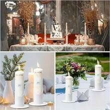 Romadedi Candle Holder Communion Candle Communion Decoration – 4 Cm Metal Candle Holder For Christening Candle Baptism Candle Holder Baptism Candle Holder Taper Candle Candles White - Multicolor - View 2